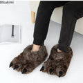 Winter Warm Soft Indoor Floor Slippers Couple Shoe Paw Funny Animal Christmas Monster Claw Plush Home Cotton Shoes for Men Women