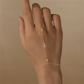 Jewelry Couple Party Bracelet CANNER 1PCS 925 Sterling Silver Ring Bracelet Jewelry for Women Chain Ring Bracelet Silver 925 Finger Bracelet Hand Chains