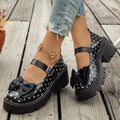 Spring/Autumn Elegant and Sexy Wave Point Root Thick Bottom Mother Shoes Fashionable Best Selling New Comfortable Women's Shoes