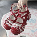2026 New Butterfly-knot Lolita Women Mary Jane Shoes Elegant Round Toe Thick Heel Shoes Ladies Fashion Dress Pumps