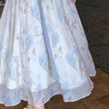 Romantic Floral Long Dresses Spring Summer Square Neck Elegant Vintage Woman Dress Korean Fashion Sweet A-line Vestidos Mujer