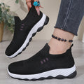 Women's Comfortable Knitted Sock Shoes, Breathable and Platform Sports Shoes, Lightweight Walking Shoes, Mother's Shoes
