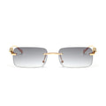 Ruiao Rimless Sunglasses UV400 Fashion Square Metal Glasses for Men Women Designer Man's Brand Sun Glasses Shades for Outdoor