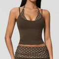 Sport Bra Polka Dot Fitness Polka Dot Yoga Tank Top Shockproof Striped Fitness Bra Gym Workout Vest Breathable Sport Top Halter Beautiful Back Sport Vest