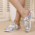 Women's Fashion Covered-Toe Shoes Cute Cartoon Animal Patterns Thickened Soft Sole for Slip Resistance and Wear Resistance Light