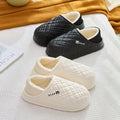 Cute Bear Waterproof Eva Winter Indoor Slippers Women 2026 New Thick Bottom Warm Plush Home Slippers Couple Comfort House Slides
