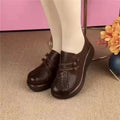 Thick Soled Round Toe Single Shoes for Autumn 2023 Casual and Anti Slip Women's Shoes with A Design Feel of Vulcanized Shoes