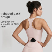 U Neck High Elastic Sports Bra Women Shockproof Gather Backless Vest for Workout Yoga Fitness Vest Sports Bras for Multiple Uses