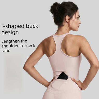 U Neck High Elastic Sports Bra Women Shockproof Gather Backless Vest for Workout Yoga Fitness Vest Sports Bras for Multiple Uses