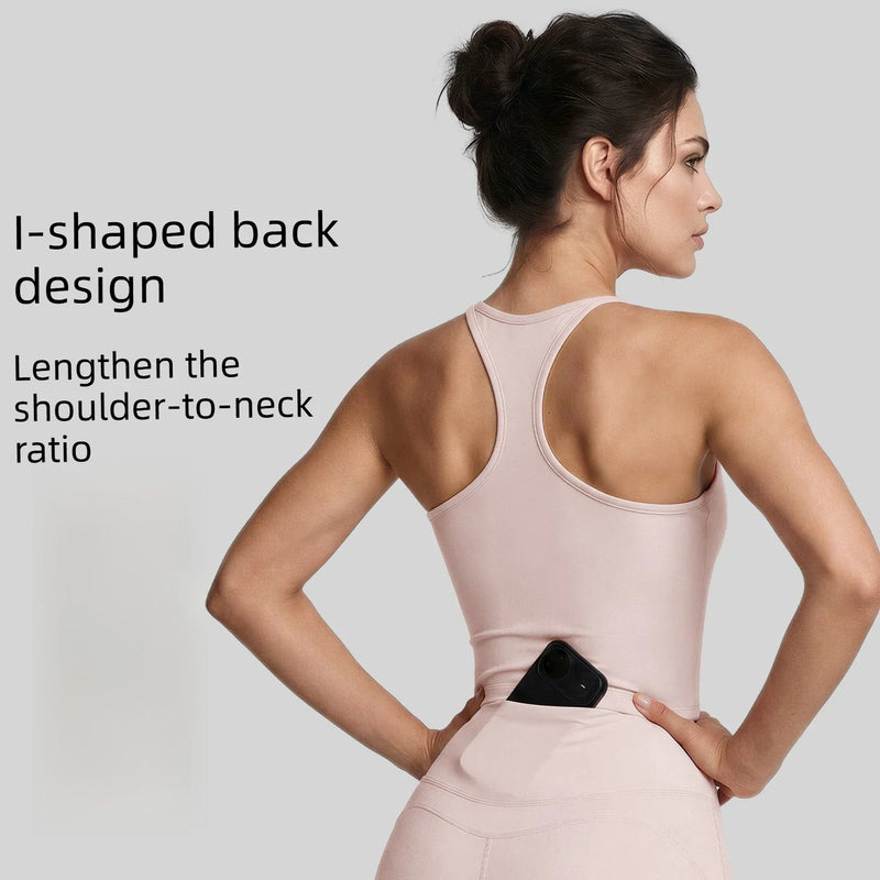 U Neck High Elastic Sports Bra Women Shockproof Gather Backless Vest for Workout Yoga Fitness Vest Sports Bras for Multiple Uses