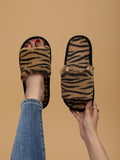 2026 Fashion Women Slippers Cotton Plush Warm Female Light EVA Flat Bottom Non-slip Comfortable Slides Winter Autumn House Shoes