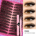 GROINNEYA Lashes Cluster Kit  DIY Lash Kit Natural & Effortless DIY Lashes Extensions for Beginners Easy to Apply Makeup