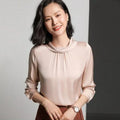 Women blusas long sleeved Slim plus size silk satin shirts office ladies work female Chiffon blouse Elegant blusa feminina