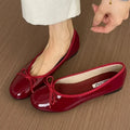 Spring Autumn Elegant and Comfortable Anti Slip Casual Shoes for Women Fashionable New Solid Color Round Bow Sexy Flat Shoes