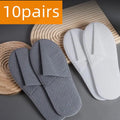 10 Pairs Disposable Slippers Women Men Travel Slipper Home Indoor Guest Shoes Non-Slip Closed Toe Slippers Bedroom Silent Slides