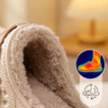 Soft Thick Sole Warm Plush Mules Slippers Women Winter 2026 Fashion Buckle Waterproof Eva Outdoor Slippers Women Furry Shoes