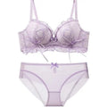 NIEPOセクシーな Japanese Style Lace Bra Set Wireless Thin Cup Bow Tie Band Push Up Anti Sag Soft Lingerie For Small Chest Ladies S-XL