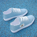 New Style Comfortable Casual Flat White Shoes Canvas Low-top Cross-strap Lightweight Sports Shoes for Women