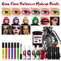 Halloween Clown Makeup Kit High Saturated Multi Color Long Lasting Easy Off Skin Safe Various Clown Looks Cosplay Party Dress Up