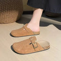 2026 Women's Retro Cork Footbed Clogs Mules Closed Toe Flat Non-slip Slip-on Shoes Comfortable Casual Outdoor Sandals