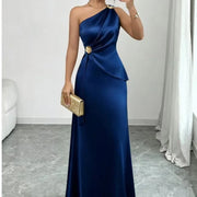 MsChuh Evening Dress A-line dress dresses for woman party wedding vestidos elegant temperament French dignified solid color Slim