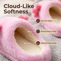 A Pair of Pink Cute Cartoon Axolotl Plush Slippers for Women, Comfortable Furry Home Slippers with Soft Soles, Cute Little Monster Design, Warm and Non-Slip Indoor Slippers, Lightweight, Silent, and Comfortable Shoes f