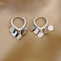 2PCS/Set Fashion Gold Color Hoop Earrings for Women Korean Design Crystal Pearl Dangle Earring Jewelry Pendientes De Mujer