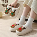 Christmas Plush Slippers Bulk Order - Winter House Shoes for Women & Couples, Cozy Non-Slip Indoor Slides with Festive Design