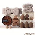Makeup set kit 33pcs beauty set makeup kit large and small beauty sponges for flawless makeup application and removal of makeup full set