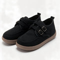 Women's Retro Flat Casual Shoes，Double Metal Buckle Design Loafers，Thick Sole Walking Shoes ， Women's Comfortable Daily Shoes