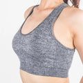 Seamless Sports Bra Women Fitness Cropped Top Padded Push Up Yoga Bra Gym Brassiere Femme Workout Racerback Active Wear