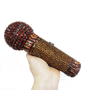 Women Bag Evening Clutch XIYUAN New Brown Microphone Shape Evening Clutch Bag Women Luxury Rhinestone Party Handbag Bling Crystal Wedding Bridal Purse