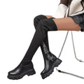 Women's oversized long boots European and American new knee high round toe boots Children's thick soled boots