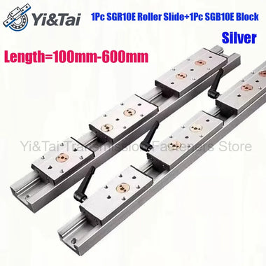 Slide Yi&Tai Silver Built-in Dual-Axis Linear Guide 32mm SGR10E Slide Rail SGB10E Block Optical Axis Photography Track Woodworking