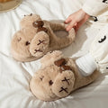 Unisex Couple Plush Slippers with Dog Design Non-Slip Cute Animal Pattern Cozy House Shoes for Men And Women