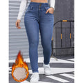 Women's Winter Fleece Lined Denim Pants New Fashion Slim Package hip Bodycon Warm Skinny Long Trousers Ladies Versatile Jeans