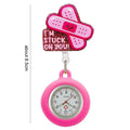 Women PVC Retractable Watch Brooch Cute Gift Nurse Pocket Watches Lovely Colourful Doctor Badge Reel