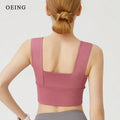 Yoga Crop Top for Women Sports Bra Sexy Underwear Push Up Bras Solid Athletic Vest Gym Fitness Shirt Sport Running Sportswear