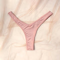 Sexy Low-rise Thong Breathable Cotton Crotch Antibacterial Women Thong Soild Color Sexy Female Lingerie Women Panties Underwear