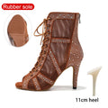 Women Boots Boots Latin Dance SWDZM Women Dance Boots Shiny Latin Jazz Dance Shoes Full Rhinestone Dancing Boots Customizable Heels Women Ladies Dancing Shoes