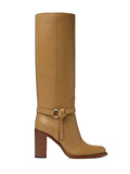 2026Women's Round Toe, Thick High Heels, Mid Length Boots with Side Zipper, Autumn and Winter Fashion, Women's Knee High Boots