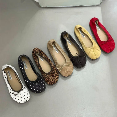 Slip On Ladies Flat Shoes Soft Casual New Spring Autumn Butterfly-Knot Shallow Fashion Ballet Flats Women Dancing Shoes