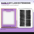 GROINNEYA DIY Eyelashes Lashes Clusters Kit Mix Wispy Individual Lashes Extensions Clusters Lashes Lash Bond & Seal Makeup