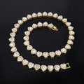 ZAKOL 3pcs/set Hot Sale Hip Hop Tennis Chain Bracelet Necklace Earrings Jewelry Set for Women Men Fashion Party Jewelry Gift