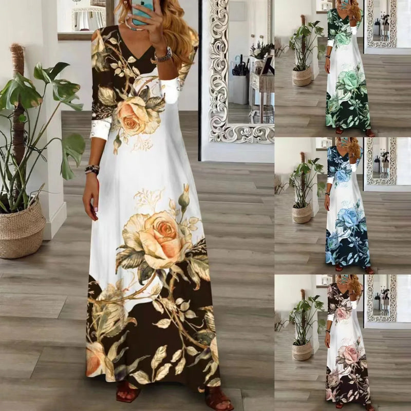 Women Loose Vintage Fashion Ruffles Befree Dress Large Big Lace Sexy Sexy Summer Boho Casual Evering Party Elegant Maxi Dresses