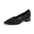 Square heel casual shoes for women, flying woven single shoes