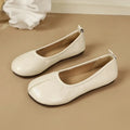 Women Round‑Toe Split‑Vamp Ballet Flats 1CM Flat Heel Soft Faux‑Leather Slip‑On Loafers Comfortable Daily Walking Dress Shoes