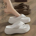 Height-increasing Platform Slippers 5CM EVA Soft Sole Beach Sandals Non-slip Lightweight Women's Flip Flops Everyday Outfits