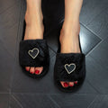 Love Fluffy Slippers Women Home Autumn Winter Plush Heart Designer Shoes Girls Indoor Fuzzy Fur Slides Soft Non-Slip Lightweight