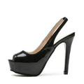 Women 2026 Summer Soild  High Heel Pumps One-word Buckle Fashion Platform Stiletto Heel Sandals Women Sexy Party Open Toe Pumps
